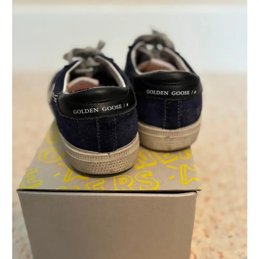 Golden Goose Kids May Sneakers - Blue/Silver/Black - Size 31 US 13